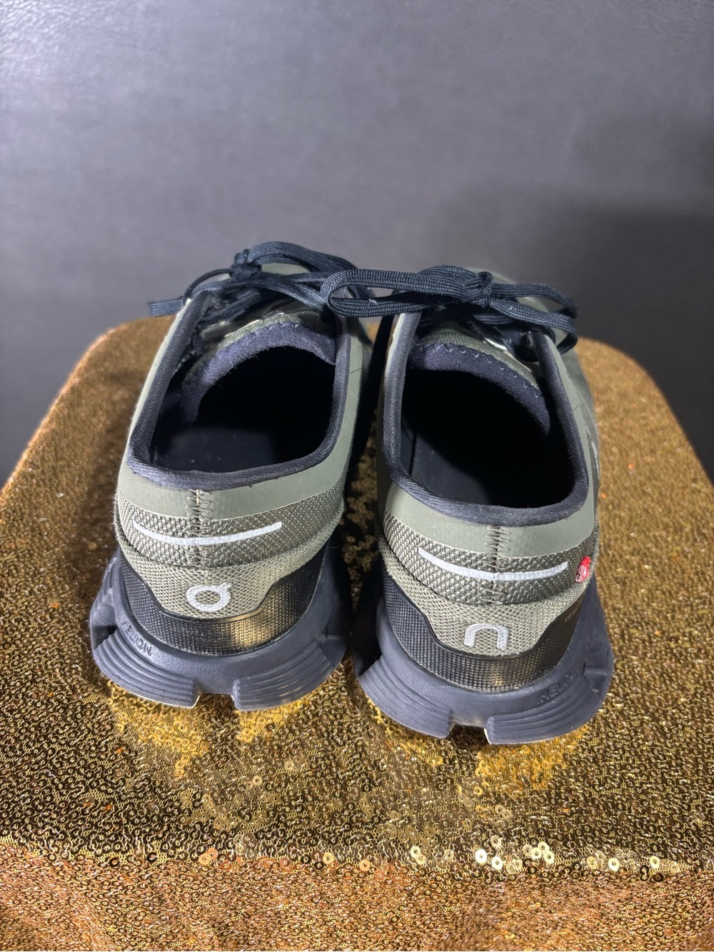 On Cloud X Running Shoes Olive Green Black Athletic Sneakers Men US 7 EU 40 - Picture 4 of 7